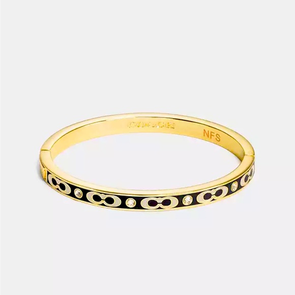 Coach Signature Stone Hinged Bangle - Picture 1 of 4